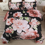NNEDSZ Botanical Evergreen Floral Cozy 3 Pc Bedspread & Pillow Cover Set