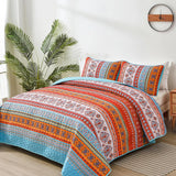NNEDSZ Serene boho peony Plush 3 Pc Bedspread & Pillow Cover Set