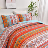 NNEDSZ Serene boho peony Plush 3 Pc Bedspread & Pillow Cover Set