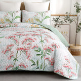 NNEDSZ Opulent Sapphire bloom classy 3 Pc Bedspread & Pillow Cover Set