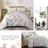 NNEDSZ Opulent Sapphire bloom classy 3 Pc Bedspread & Pillow Cover Set