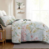 NNEDSZ Opulent Sapphire bloom classy 3 Pc Bedspread & Pillow Cover Set