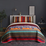 NNEDSZ Rusty Boho floral Chic 3 Pc Bedspread & Pillow Cover Set
