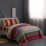 NNEDSZ Rusty Boho floral Chic 3 Pc Bedspread & Pillow Cover Set