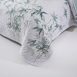 NNEDSZ Soft leafey bloom Quilted 3 Pc Bedspread & Pillow Cover Set