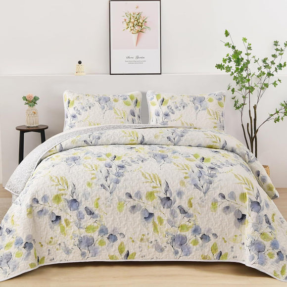 NNEDSZ Regal Orchid Bloom 3 Pc Bedspread & Pillow Cover Set