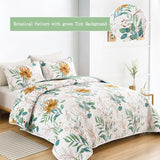 NNEDSZ Serene green Blossom Cozy 3 Pc Bedspread & Pillow Cover Set