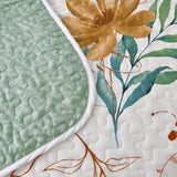 NNEDSZ Serene green Blossom Cozy 3 Pc Bedspread & Pillow Cover Set
