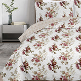 NNEDSZ Crimson Dahlia Garden Plush 3 Pc Bedspread & Pillow Cover Set