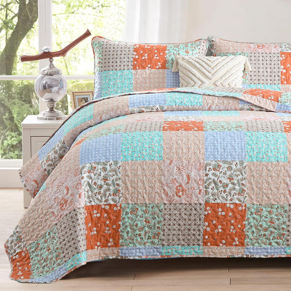 NNEDSZ Delicate Lace Blossom Soft 3 Pc Bedspread & Pillow Cover Set