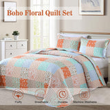 NNEDSZ Delicate Lace Blossom Soft 3 Pc Bedspread & Pillow Cover Set