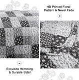 NNEDSZ Autumn patchwork B/W Pattern 3 Pc Bedspread & Pillow Cover Set