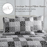 NNEDSZ Autumn patchwork B/W Pattern 3 Pc Bedspread & Pillow Cover Set