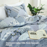 NNEDSZ Radiant Summer Breeze patchwork 3 Pc Bedspread & Pillow Cover Set