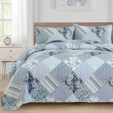 NNEDSZ Radiant Summer Breeze patchwork 3 Pc Bedspread & Pillow Cover Set