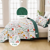 NNEDSZ Enchanting Fields Cozy 3 Pc Bedspread & Pillow Cover Set