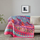 NNEDSZ Multicolor Honeycomb Bloom Textured 3 Pc Bedspread & Pillow Cover Set
