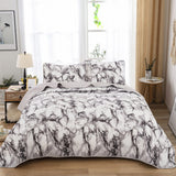 NNEDSZ Marble Whisper Lightweight 3 Pc Bedspread & Pillow Cover Set