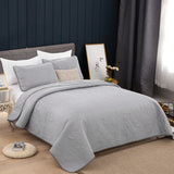 NNEDSZ Plain Grey Choc urban 3 Pc Bedspread & Pillow Cover Set