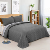 NNEDSZ Plain Soft 3 Pc Bedspread & Pillow Cover Set