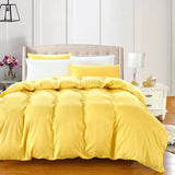 NNEDSZ 100% cotton Premium Doona Duvet Quilt Cover Set with Soft Pillowcases - yellow-Single