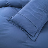NNEDSZ 100% cotton Premium Doona Duvet Quilt Cover Set with Soft Pillowcases - Blue-Double