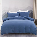 NNEDSZ 100% cotton Premium Doona Duvet Quilt Cover Set with Soft Pillowcases - Blue-Single