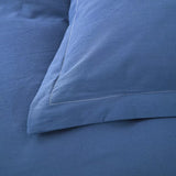 NNEDSZ 100% cotton Premium Doona Duvet Quilt Cover Set with Soft Pillowcases - Blue-Super King