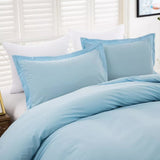 NNEDSZ 100% cotton Premium Doona Duvet Quilt Cover Set with Soft Pillowcases - Aqua-King