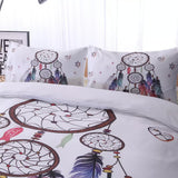 NNEDSZ Dream catcher Printed Duvet Cover Set with Matching Pillowcases - white-King