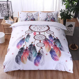 NNEDSZ Dream catcher Printed Duvet Cover Set with Matching Pillowcases - white-King single