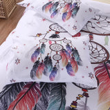 NNEDSZ Dream catcher Printed Duvet Cover Set with Matching Pillowcases - white-Queen