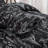 NNEDSZ Floral Leaves Comforter Set, Queen Size, Microfiber Quilted Bedding with Pillowcase