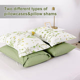 NNEDSZ Vintage Delicate green bloom 3 Pc Comforter & Pillow Cover Set