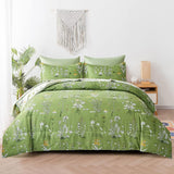 NNEDSZ Vintage Delicate green bloom 3 Pc Comforter & Pillow Cover Set