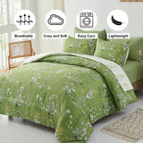 NNEDSZ Vintage Delicate green bloom 3 Pc Comforter & Pillow Cover Set