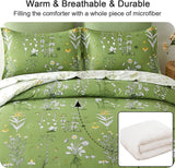 NNEDSZ Vintage Delicate green bloom 3 Pc Comforter & Pillow Cover Set