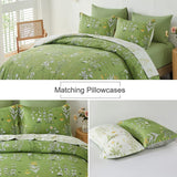 NNEDSZ Vintage Delicate green bloom 3 Pc Comforter & Pillow Cover Set