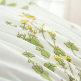 NNEDSZ Vintage Delicate green bloom 3 Pc Comforter & Pillow Cover Set
