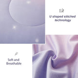 NNEDSZ Girls Comforter Set, King Size, Ombre Pink Purple Rainbow 3-Piece Bedding Collection