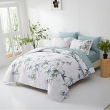 NNEDSZ Floral Leaves Comforter Set, King Size, Quilted Bedding with Pillowcases