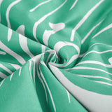 NNEDSZ Floral Comforter Set, King Size, Green Floral 3-Piece Bedding, Lightweight Microfiber
