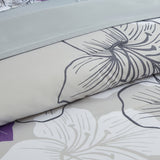 NNEDSZ Floral Comforter Set, King Size, Purple Floral 3-Piece Bedding, Lightweight Microfiber