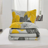 NNEDSZ Floral Comforter Set, King Size, Blue Floral 3-Piece Bedding, Soft Microfiber for All Seasons