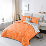 NNEDSZ Floral Comforter Set, Queen Size, Reversible Quilted Bedding with Pillowcases