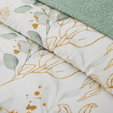 NNEDSZ Soft Leaves Comforter Set, King Size, Plush Quilted Bedding with Pillowcases