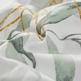 NNEDSZ Soft Leaves Comforter Set, King Size, Plush Quilted Bedding with Pillowcases