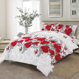 NNEDSZ Luxurious rose Soft white 3 Pc Comforter & Pillow Cover Set