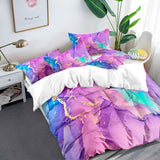 NNEDSZ Marble Comforter Set, King Size, Quilted Soft Microfiber Bedding for All Seasons