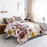 NNEDSZ Floral Comforter Set, King Size, Blush Floral 3-Piece Bedding, Soft Microfiber for All Seasons